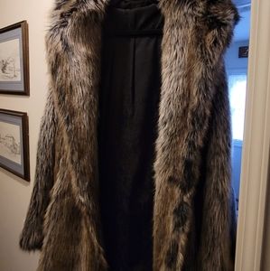 SpiritHoods GREY WOLF CLASSIC FAUX FUR COAT | WOMEN'S Size XXL